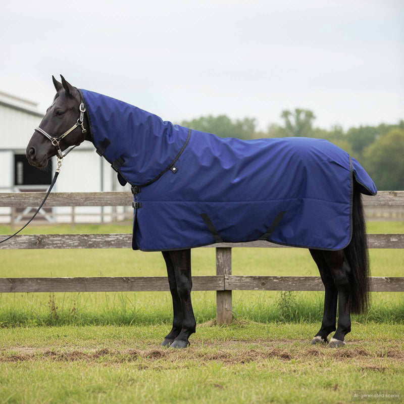 Load image into Gallery viewer, Vidaxl paardendeken donkergroen en zwart 135 cm polyester
