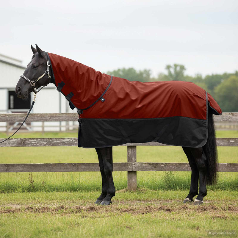 Load image into Gallery viewer, Vidaxl paardendeken donkergroen en zwart 105 cm polyester
