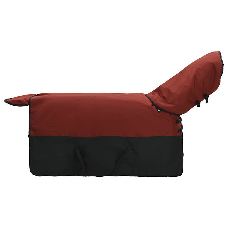 Load image into Gallery viewer, Vidaxl paardendeken bordeaux en zwart 125 cm polyester
