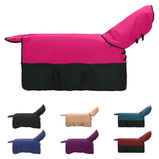 Vidaxl paardendeken roze en zwart 105 cm polyester