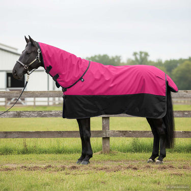 Vidaxl paardendeken roze en zwart 115 cm polyester
