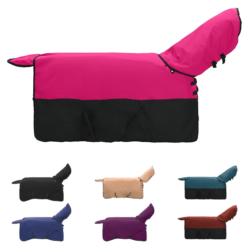 Load image into Gallery viewer, Vidaxl paardendeken roze en zwart 115 cm polyester

