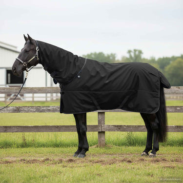 Vidaxl paardendeken donkergroen en zwart 105 cm polyester