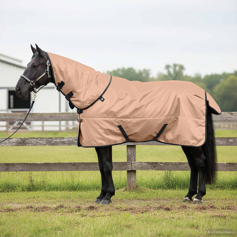 Load image into Gallery viewer, Vidaxl paardendeken cappuccino 115 cm polyester
