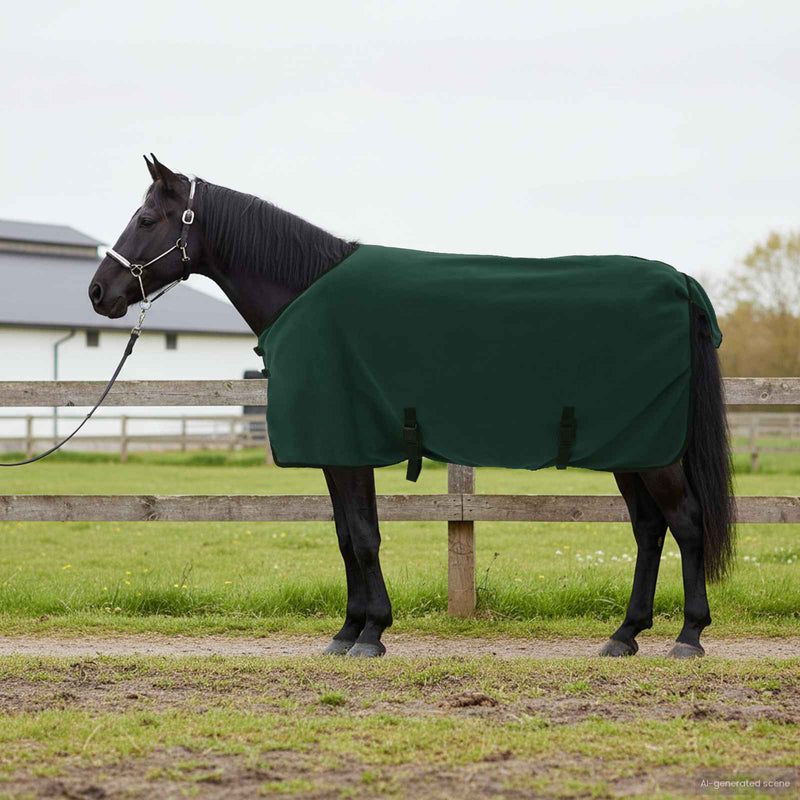 Load image into Gallery viewer, Vidaxl paardendeken volledig donkergroen polyester
