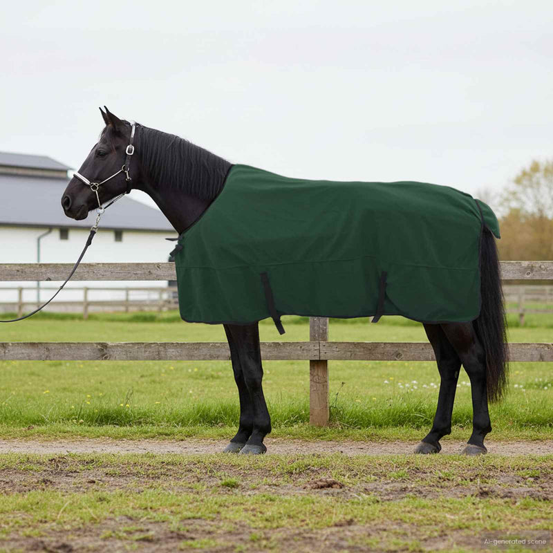 Load image into Gallery viewer, Vidaxl paardendeken volledig donkergroen polyester
