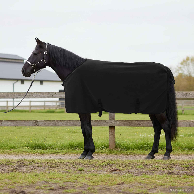 Load image into Gallery viewer, Vidaxl paardendeken zwart polyester
