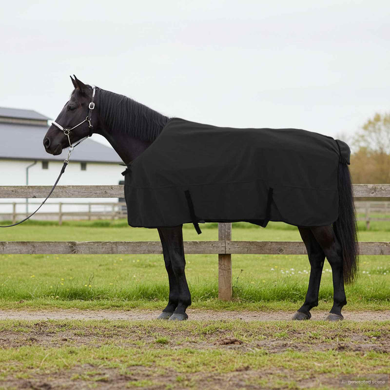 Load image into Gallery viewer, Vidaxl paardendeken zwart polyester

