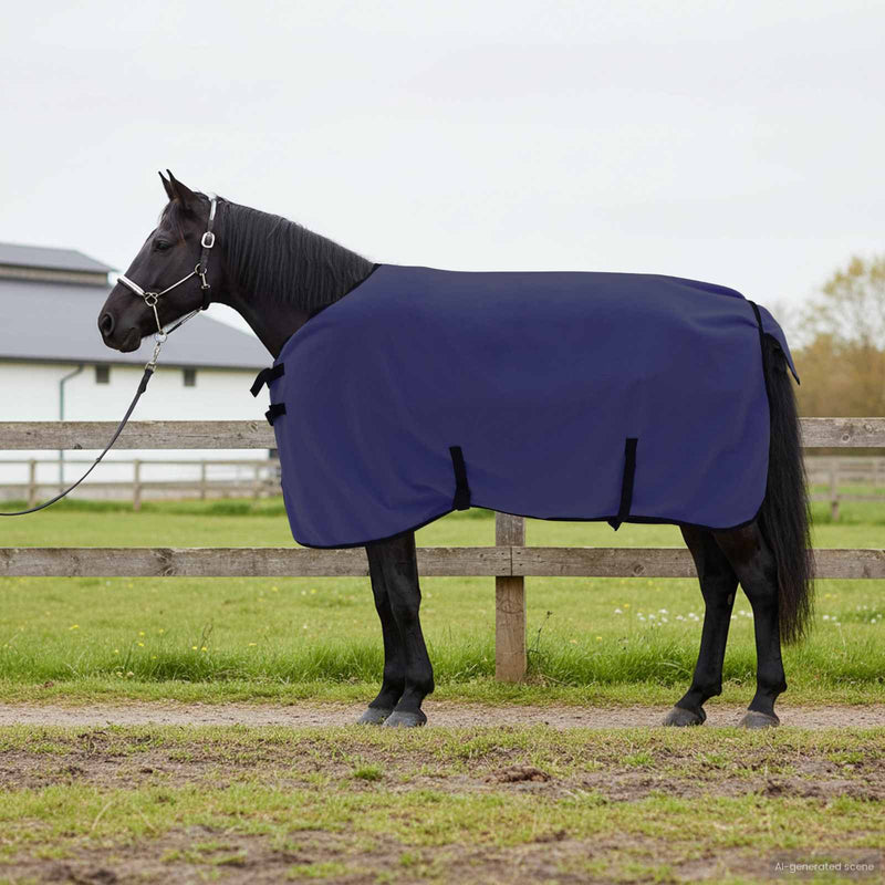 Load image into Gallery viewer, Vidaxl paardendeken marineblauw polyester
