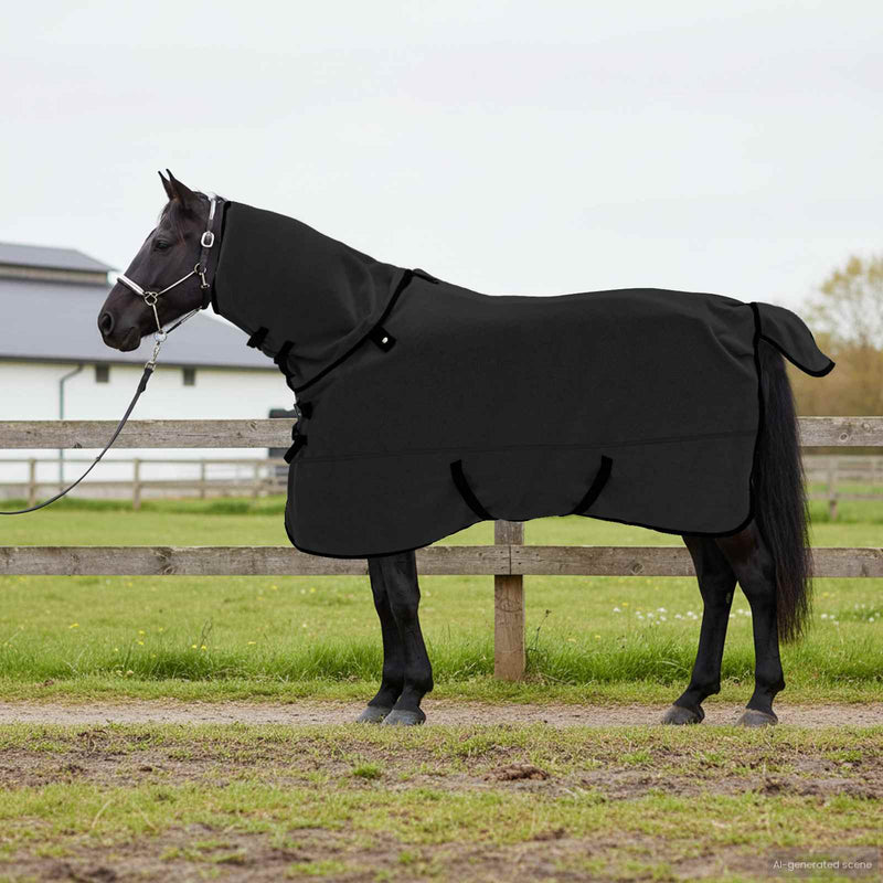 Load image into Gallery viewer, Vidaxl paardendeken zwart polyester
