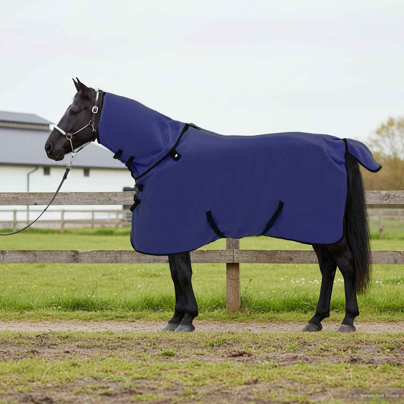 Load image into Gallery viewer, Vidaxl paardendeken marineblauw polyester
