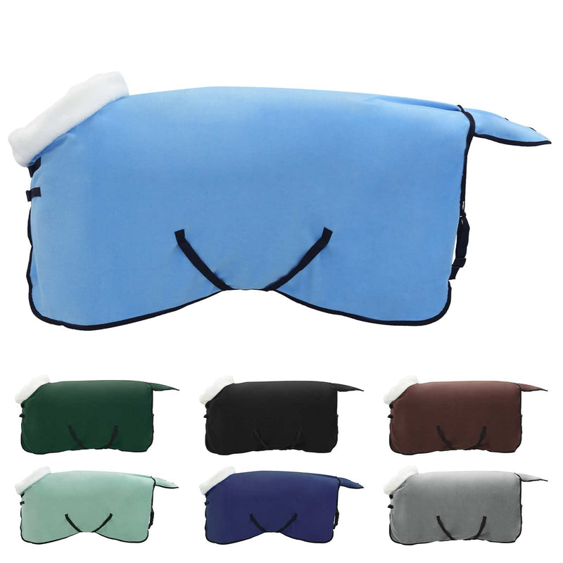 Load image into Gallery viewer, Vidaxl paardendeken volledige aqua 75 cm polar fleece
