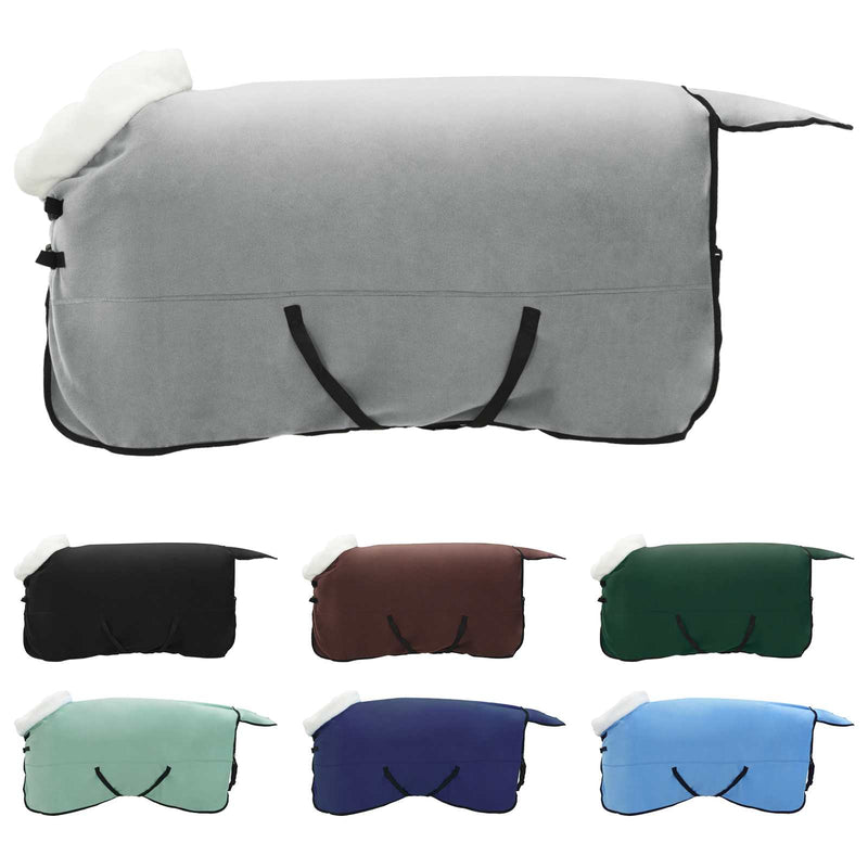 Load image into Gallery viewer, Vidaxl paardendeken volledig donkergroen 145 cm polar fleece
