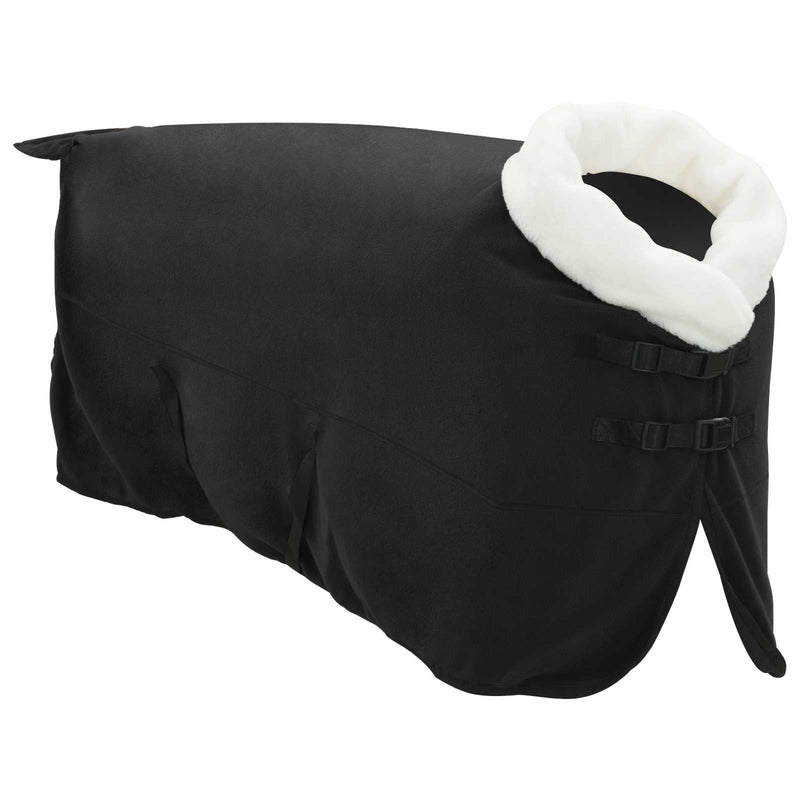 Load image into Gallery viewer, Vidaxl paardendeken zwart 145 cm polar fleece
