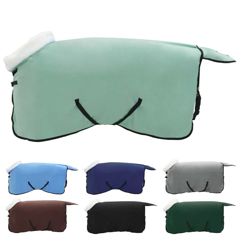 Load image into Gallery viewer, Vidaxl paardendeken volledig donkergroen 115 cm polar fleece

