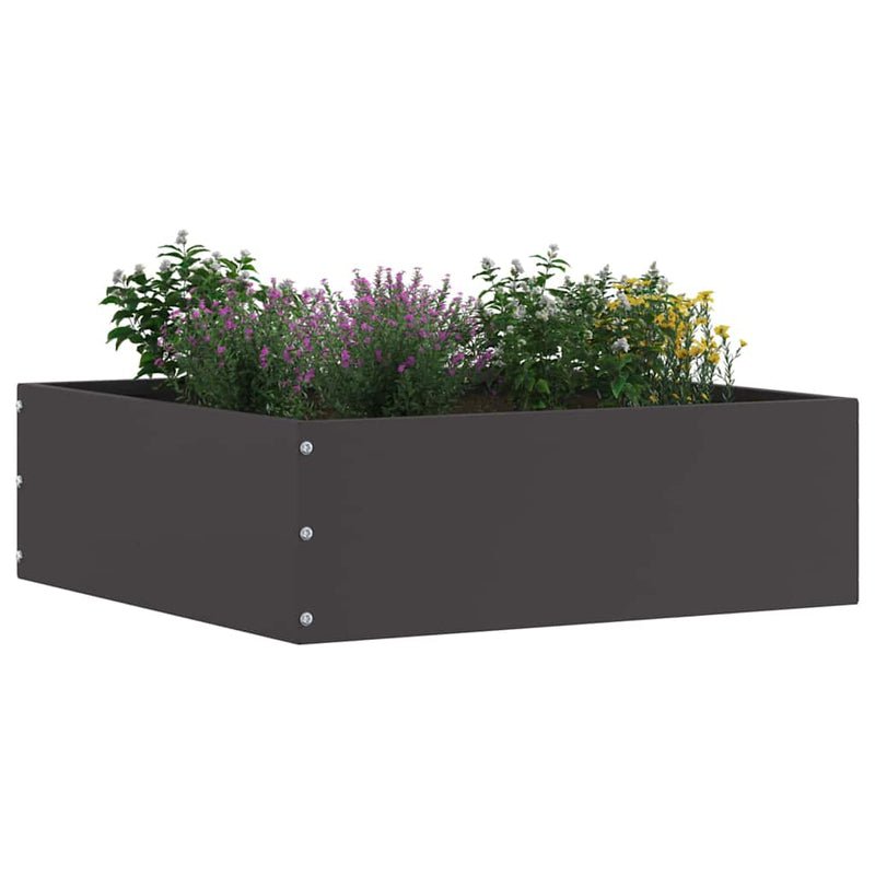 Load image into Gallery viewer, Vidaxl tuinrand 6 pcs zwart 40 x 40 x 13 cm staal
