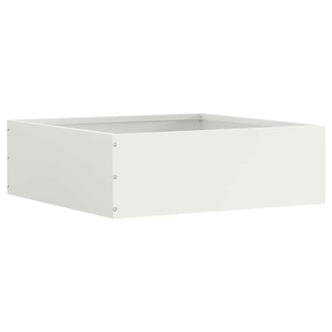 Vidaxl tuinrand wit 40 x 40 x 13 cm staal