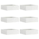 Vidaxl tuinrand 6 pcs wit 40 x 40 x 13 cm staal