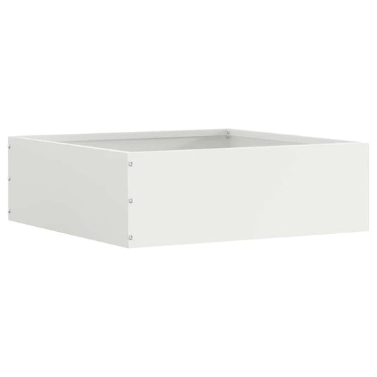 Vidaxl tuinrand 6 pcs wit 40 x 40 x 13 cm staal