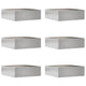 Vidaxl tuinrand 6 pcs zilver 40 x 40 x 13 cm roestvrij staal