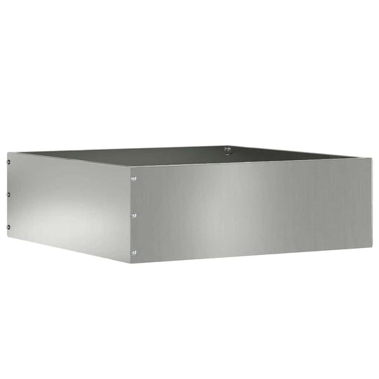Vidaxl tuinrand 6 pcs zilver 40 x 40 x 13 cm gegalvaniseerd staal