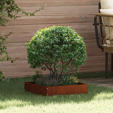 Vidaxl tuinrand 6 pcs roestig 40 x 40 x 13 cm cortenstaal