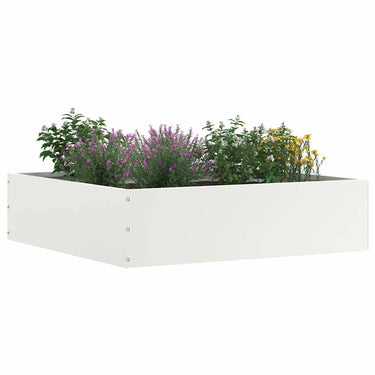 Vidaxl tuinrand wit 50 x 50 x 13 cm staal