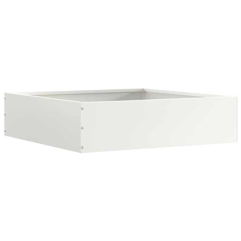 Load image into Gallery viewer, Vidaxl tuinrand 6 pcs wit 50 x 50 x 13 cm staal
