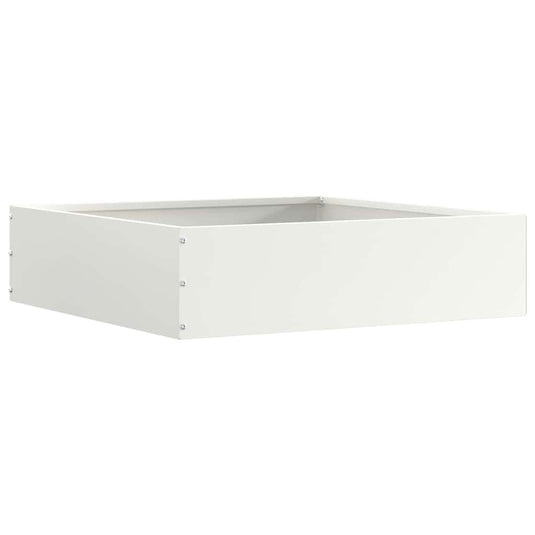 Vidaxl tuinrand 6 pcs wit 50 x 50 x 13 cm staal