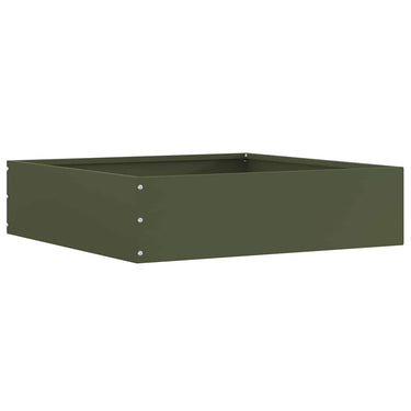 Vidaxl tuinrand olijfgroen 50 x 50 x 13 cm staal