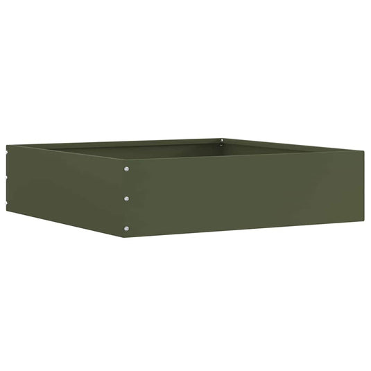Vidaxl tuinrand 6 pcs olijf groen 50 x 50 x 13 cm staal