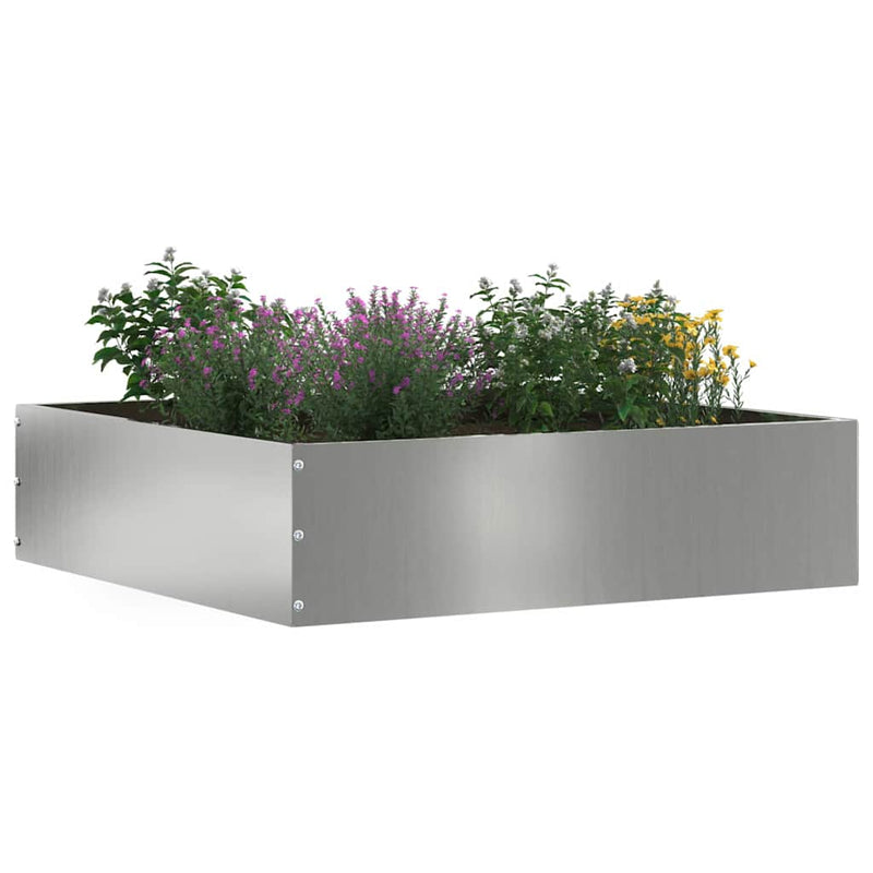 Load image into Gallery viewer, Vidaxl tuinrand zilver 50 x 50 x 13 cm gegalvaniseerd staal
