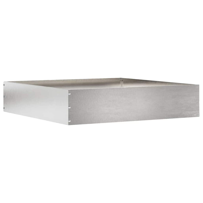 Load image into Gallery viewer, Vidaxl tuinrand zilver 60 x 60 x 13 cm roestvrij staal
