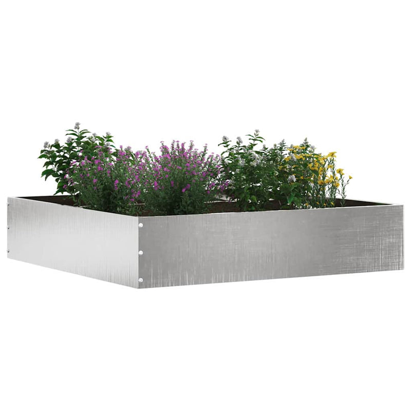 Load image into Gallery viewer, Vidaxl tuinrand 6 pcs zilver 60 x 60 x 13 cm roestvrij staal
