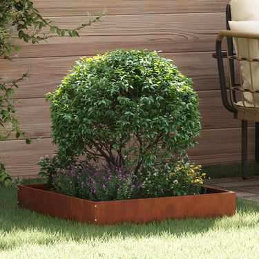 Vidaxl tuinrand 6 pcs roestig 60 x 60 x 13 cm cortenstaal