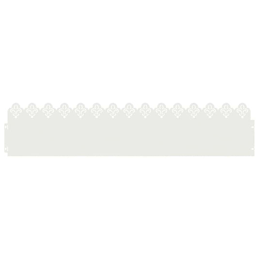 Vidaxl gazonranden 20 pcs wit 103 x 0,05 x 22 cm staal