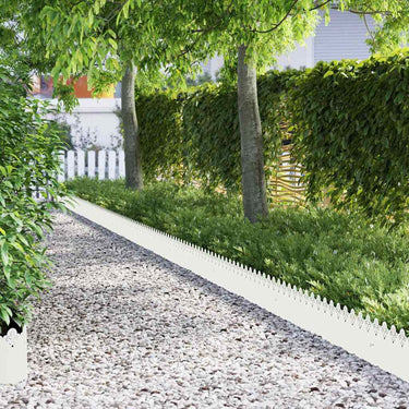 Vidaxl gazonranden 30 pcs wit 103 x 0,05 x 22 cm staal