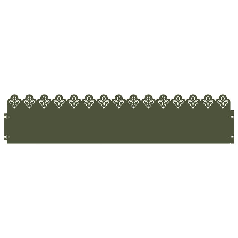 Load image into Gallery viewer, Vidaxl gazonranden 10 pcs olijf groen 103 x 0,05 x 22 cm staal
