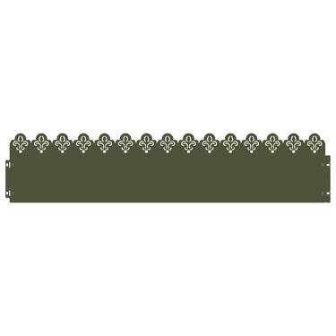 Vidaxl gazonranden 30 pcs olijf groen 103 x 0,05 x 22 cm staal