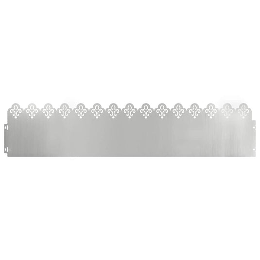 Vidaxl gazonranden 10 pcs zilver 103 x 0,05 x 22 cm