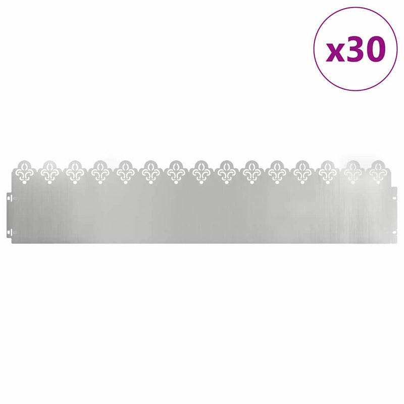 Load image into Gallery viewer, Vidaxl gazonranden 30 pcs zilver 103 x 0,05 x 22 cm
