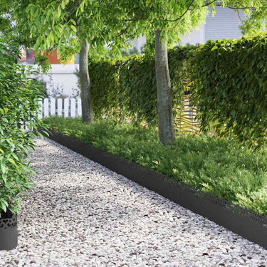 Vidaxl gazonranden 30 pcs zwart 103 x 0,05 x 22 cm staal