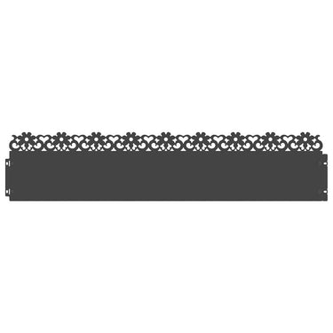 Vidaxl gazonranden 30 pcs zwart 103 x 0,05 x 22 cm staal