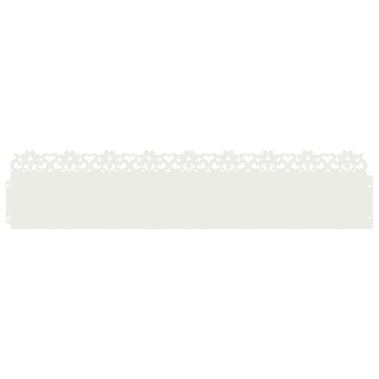 Vidaxl gazonranden 30 pcs wit 103 x 0,05 x 22 cm staal