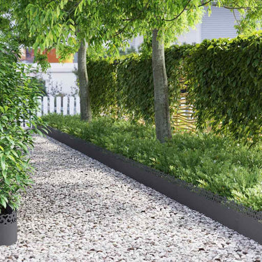 Vidaxl gazonranden 30 pcs antraciet 103 x 0,05 x 22 cm staal