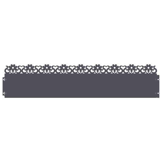Vidaxl gazonranden 30 pcs antraciet 103 x 0,05 x 22 cm staal