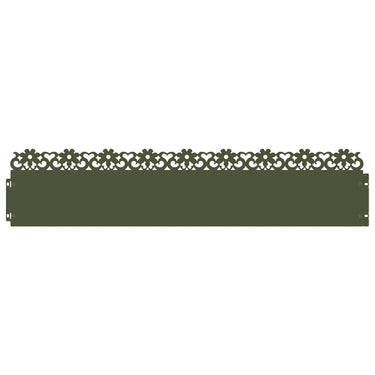 Vidaxl gazonranden 20 pcs olijf groen 103 x 0,05 x 22 cm staal