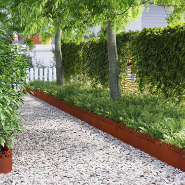Vidaxl gazonranden 20 pcs roestig 103 x 0,05 x 22 cm cortenstaal
