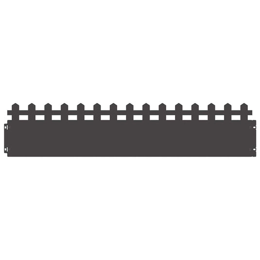 Vidaxl gazonranden 10 pcs zwart 103 x 0,05 x 22 cm staal