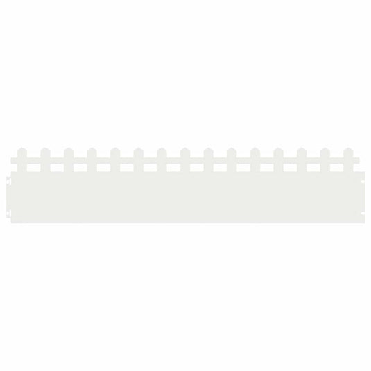 Vidaxl gazonranden 10 pcs wit 103 x 0,05 x 22 cm staal